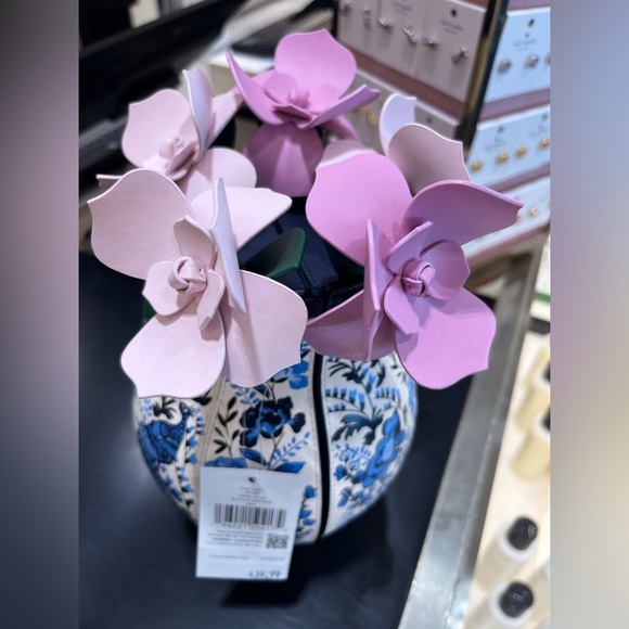 ♠️Kate Spade Perfect Plume Peacock Floral Printed 3D Vase Crossbody Bag - Picture 3 of 8